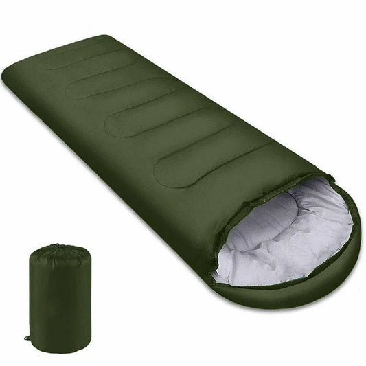 4-Season Waterproof Sleeping Bag Envelope-Style Green