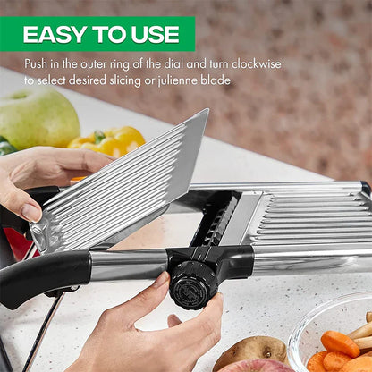 Adjustable Slicer Stainless Steel Vegetable Cutter Chopper Black