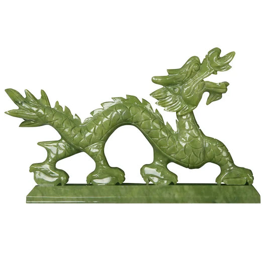 Feng Shui Elegance: Chinese Zodiac Dragon Jade Ornaments