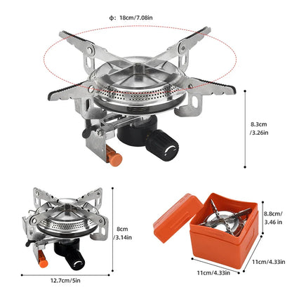 Camping Gas Stove Head Split-Type Butane Stove Silver
