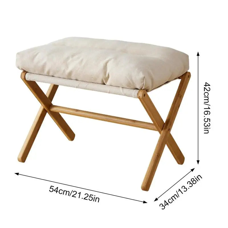 Versatile Velvet Footstool: Stylish, Easy-to-Clean, Space-Saving Design