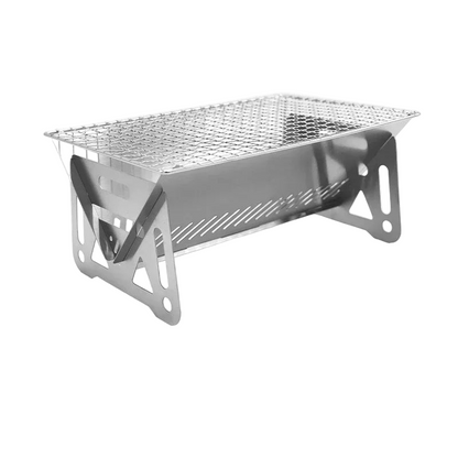 Portable Folding Grill Heating Stove Silver
