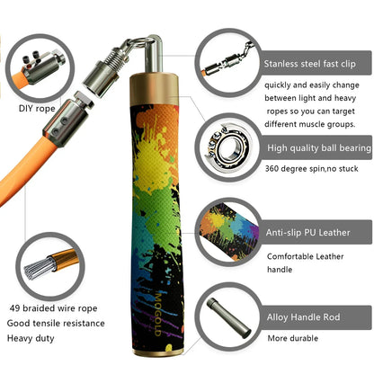 Creative Graffiti Adjustable Jump Rope for Gym & CrossFit