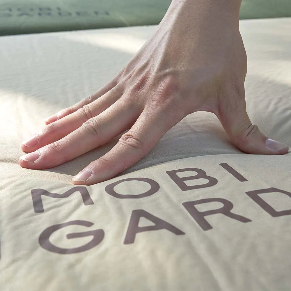 Inflatable Camping Air Mat Single with PU Foam Core Brown