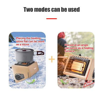 Portable 1500W Butane Tent Infrared Outdoor Space Heater Khaki