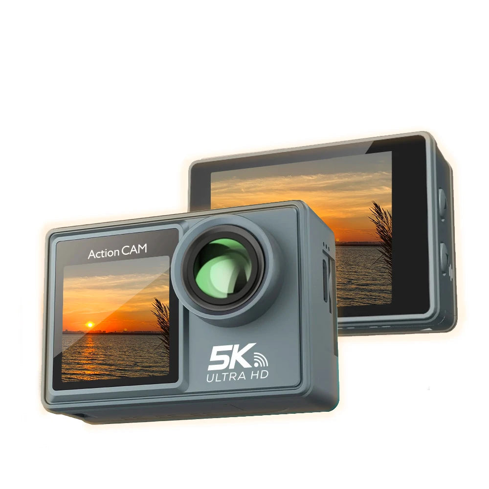 5K Ultra HD Action Camera with Electronic Stabilization Grey