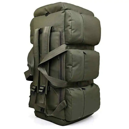 100L Tactical Backpack Waterproof Camping Duffel Green