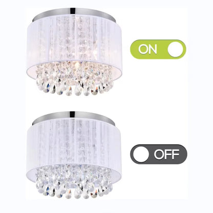 White Crystal Ceiling Light
