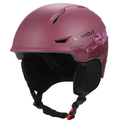Snowboard Helmet with Detachable Earmuff and Goggle Strap