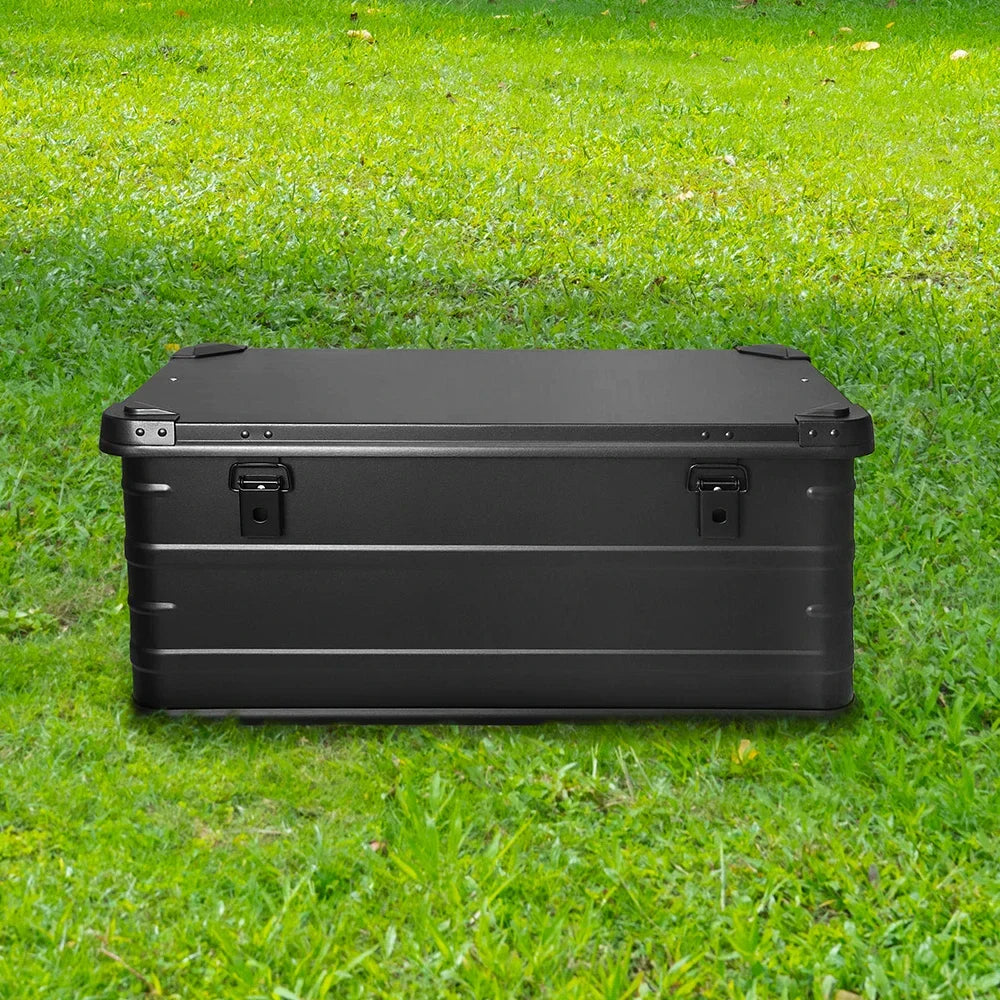 30L Aluminum Alloy Travel Storage Box Storage Case Black
