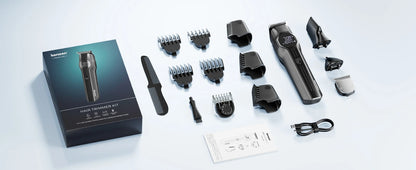 4-in-1 Cordless Hair Clipper & Grooming Kit with LED Display