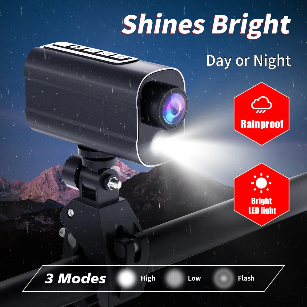 5K Action Camera with LED Light 64GB Included Black