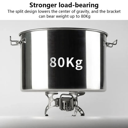 Multi-Fuel Gas Camping Stove Silver