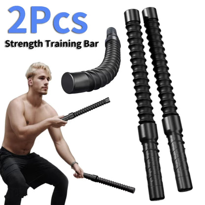 2PCS Arm Strength Training Bars Black
