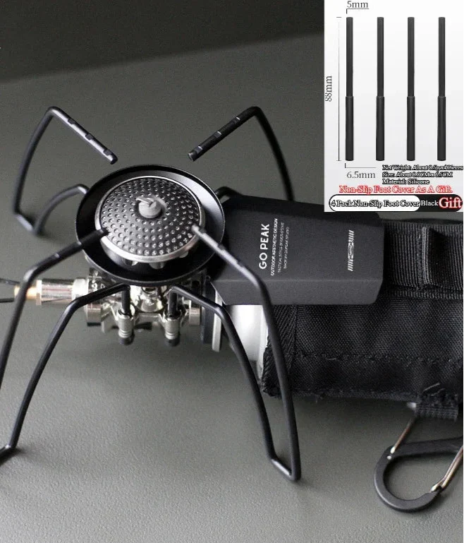 Spider Folding Camping Gas Stove Black