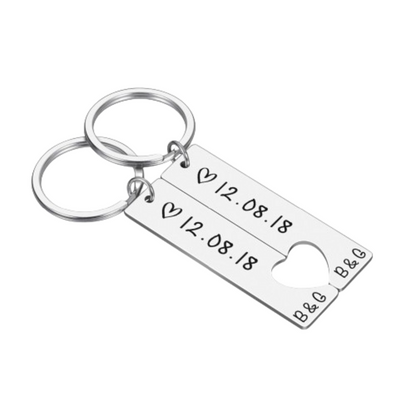Customized Couples Keychain Boyfriend Girlfriend Keyring Husband Anniversary Valentine Day Gift Pinky Promise Women Men KeyChain