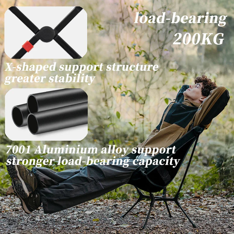 Portable Folding Camping Chair Black