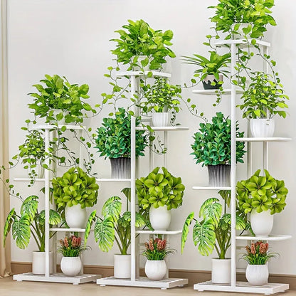 3-Tier Iron Plant Stand for Indoor and Outdoor Use