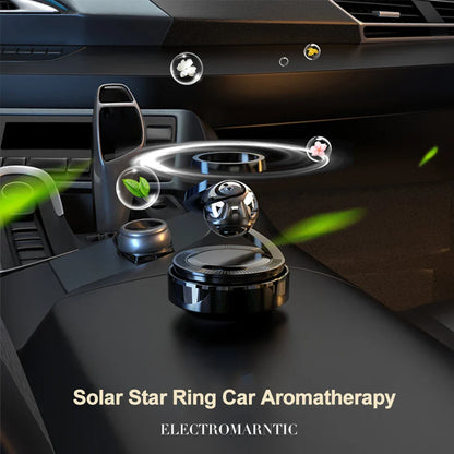 Solar-Powered Rotating Car Air Freshener–Suspension Perfume Diffuser Black