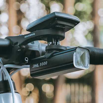 1000LM Bike Light with Battery USB-C Front Lamp Black