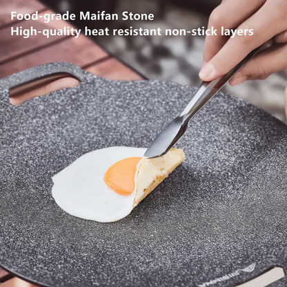 Outdoor BBQ Grill Pan Non-Stick Black