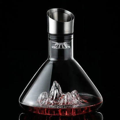 1500ML Iceberg Crystal Decanter Handmade Lead-Free Glass Wine