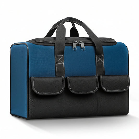 Heavy-Duty Canvas Tool Storage Bag Blue