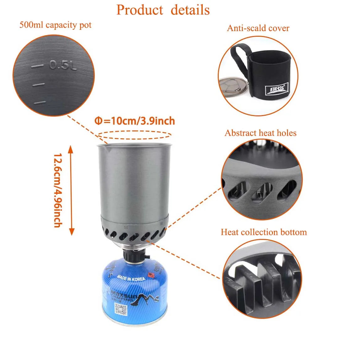 Outdoor Pot Burner Stove System Grey