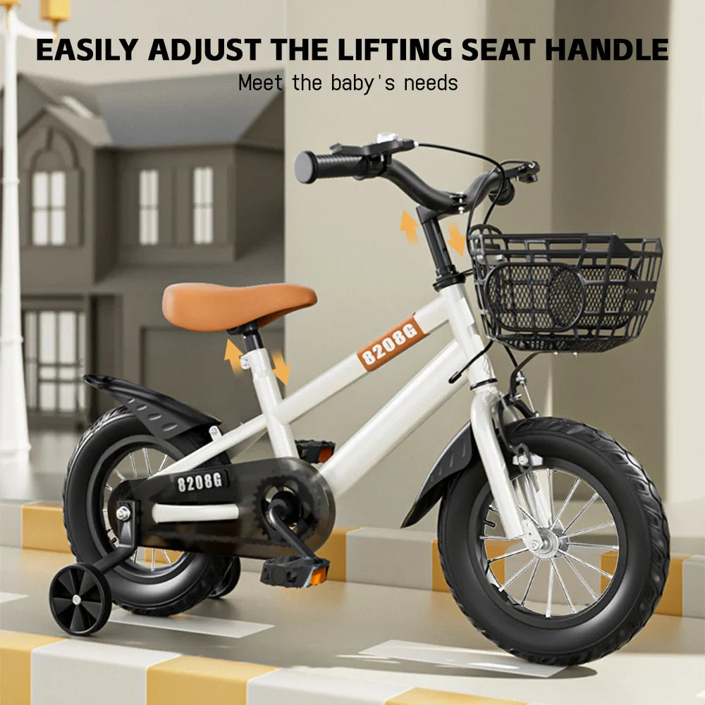 Kids Bike for Girls 3-7 Years with Basket