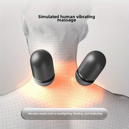 Wireless Cervical Massage Pillow Memory Foam Neck Support Grey