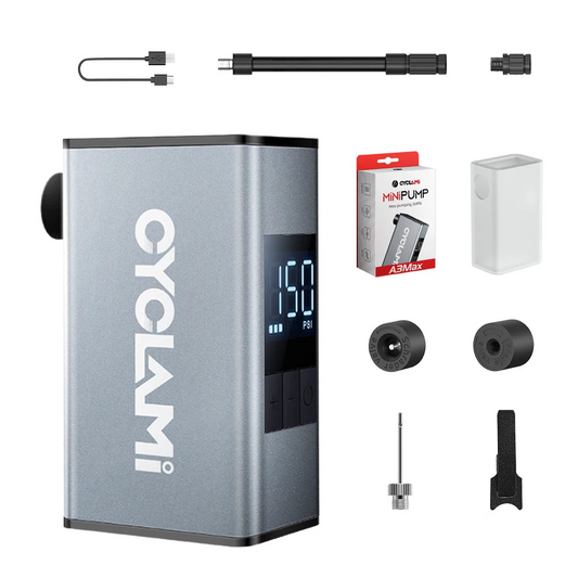 150 PSI Electric Bike Pump Aluminum Tire Inflator Silver