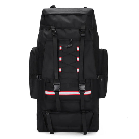 Tactical Backpack with Reflective Strips Black