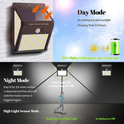 3Mode Waterproof 230 LED Solar Motion Sensor Lights