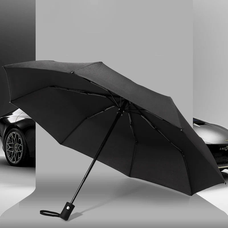 Portable Folding Car Umbrella–Automatic Sunshade Black