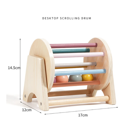 Montessori Wooden Spinning Infant Drum