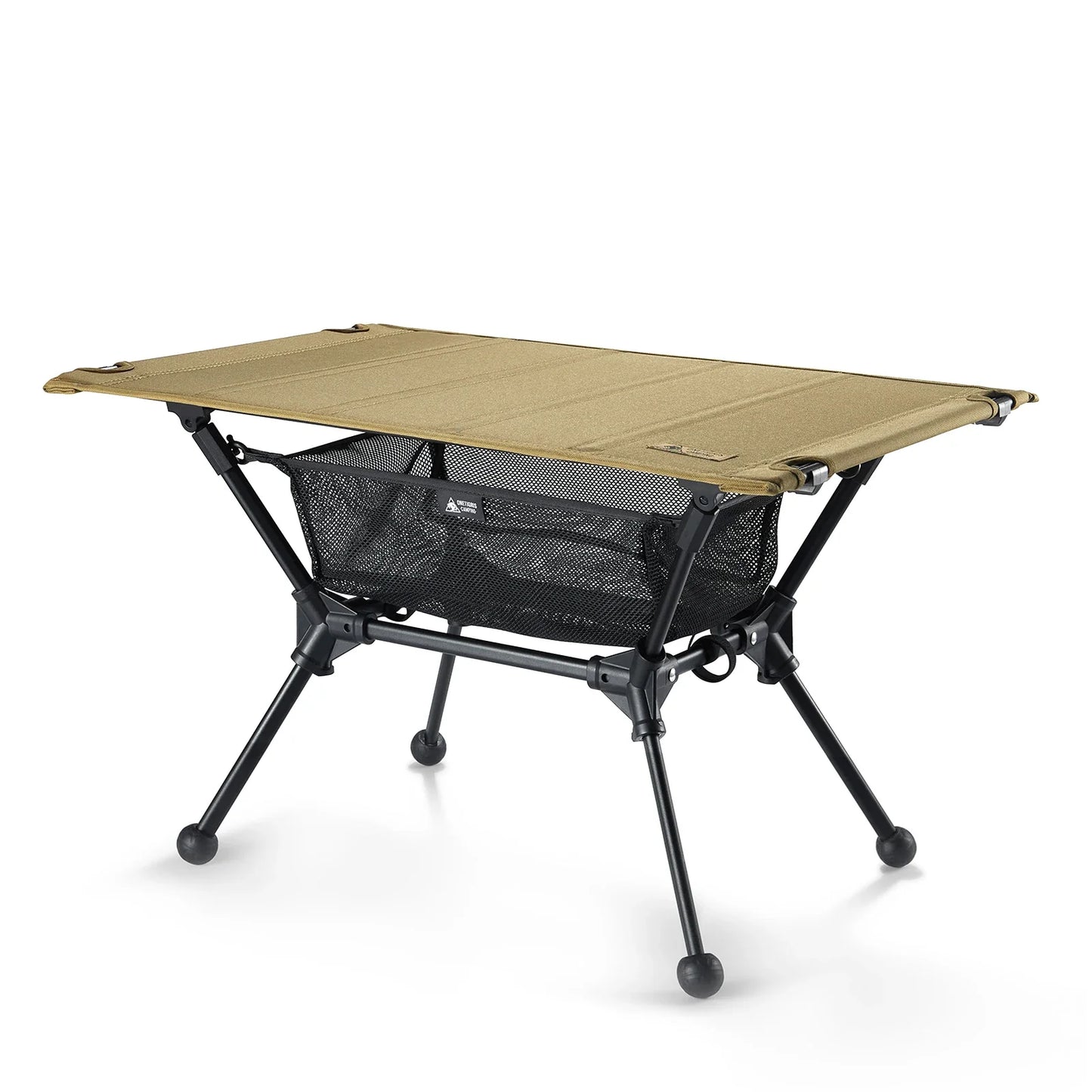 Camping Table with Mesh Storage Pouch Brown