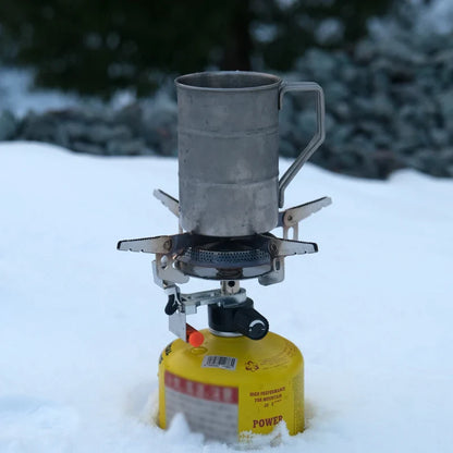 Camping Gas Stove Head Split-Type Butane Stove Silver