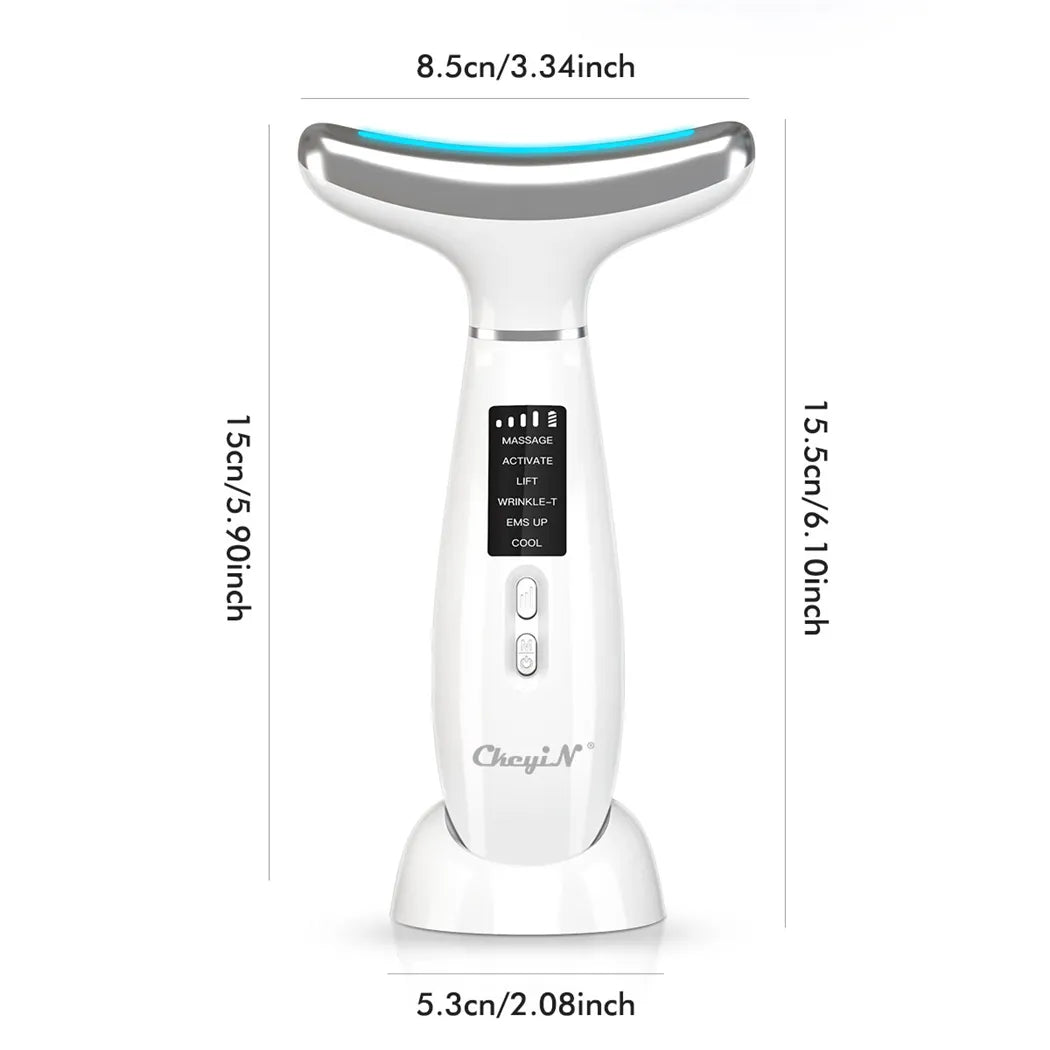 Ultrasonic Skin Scrubber, EMS Massager, LED Light Therapy Beauty - Illuminate, Lift, and Rejuvenate Your Skin