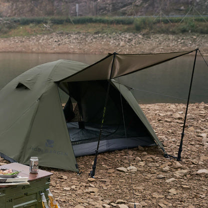 Double-Layer Camping Tent Olive Green