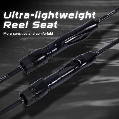 2.2M Fast Action Spinning Rod Light Carbon Lure Rod Black