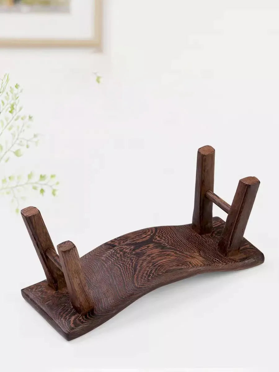 Multi-Functional Solid Wood Sleeping Stool - Chicken Wing Wood Cervical Vertebra Pillow