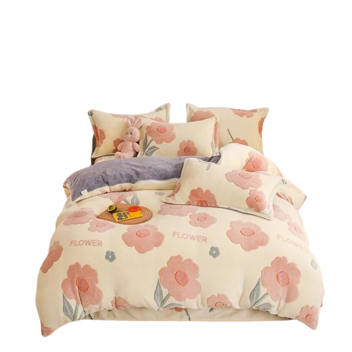 Winter Bliss: Double-Sided Velvet Duvet Cover for Cozy Comfort