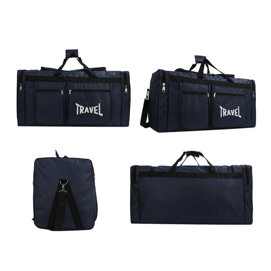 80L Foldable Waterproof Travel Duffel Bag Deep Blue