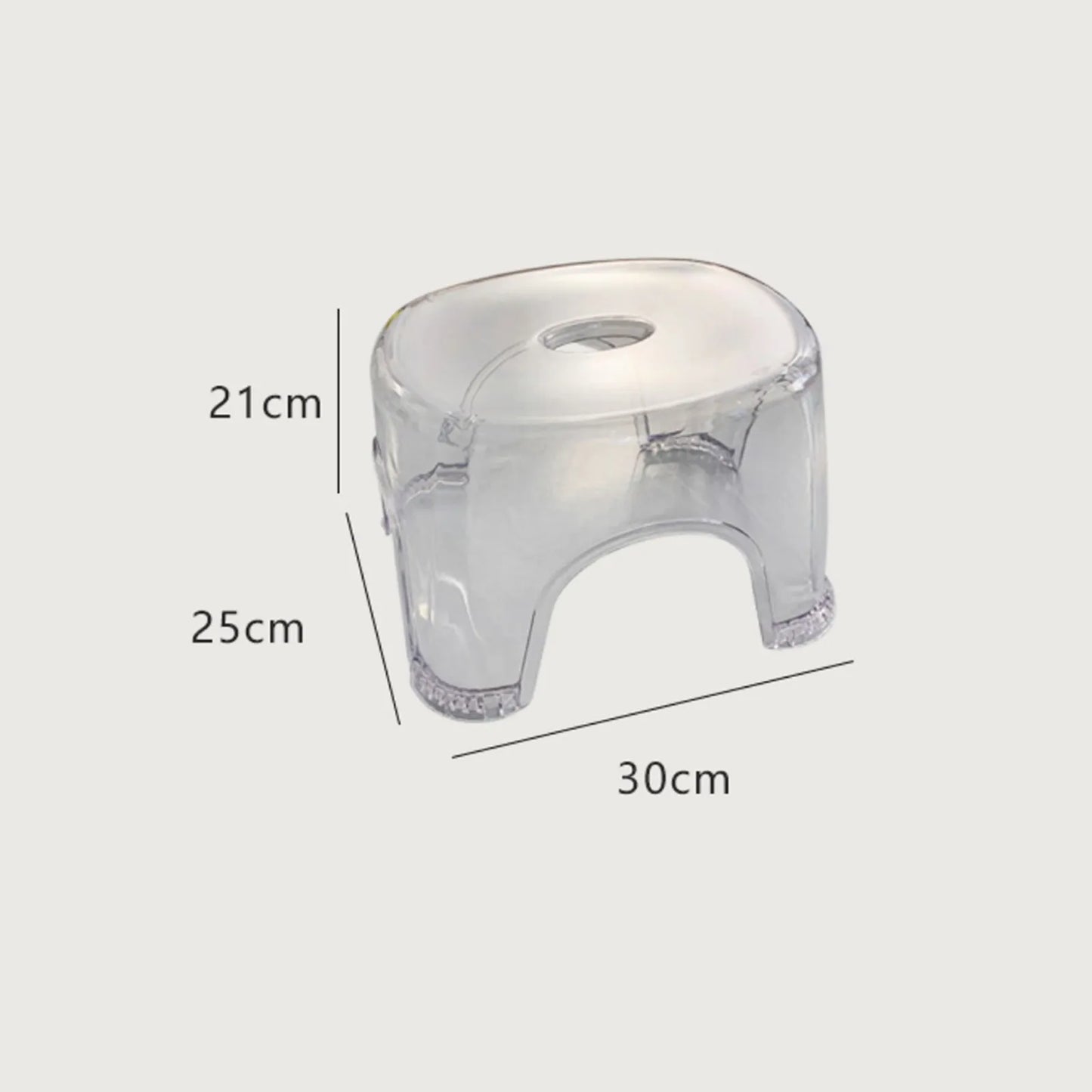 Bathroom Transparent Acrylic Non-slip Stool