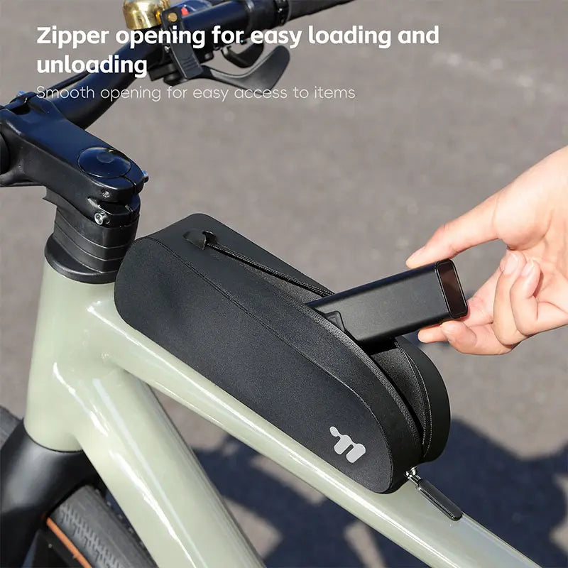 Waterproof Aerodynamic Top Tube Bike Bag TPU Frame Bag Black
