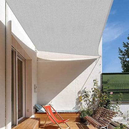 Waterproof Rectangle Sun Shade Sail Oxford Fabric Canopy Dark Gray