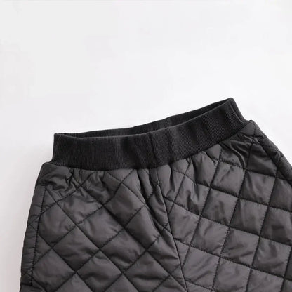 Boys Winter Fashion Stitching Quilted Sports Suit