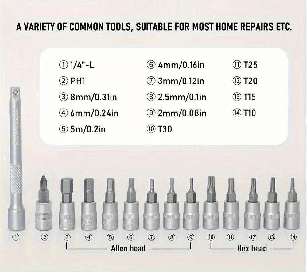 Bicycle NL-15 Precision Cycling Repair Tool Kit Black