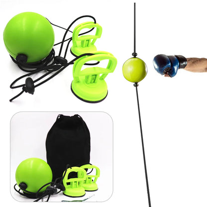 Adjustable Suction Cup Boxing Reflex Ball Speed Training Green