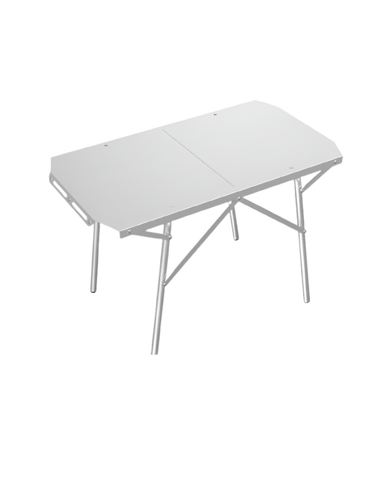 Outdoor Folding Table Heat-Resistant Silver
